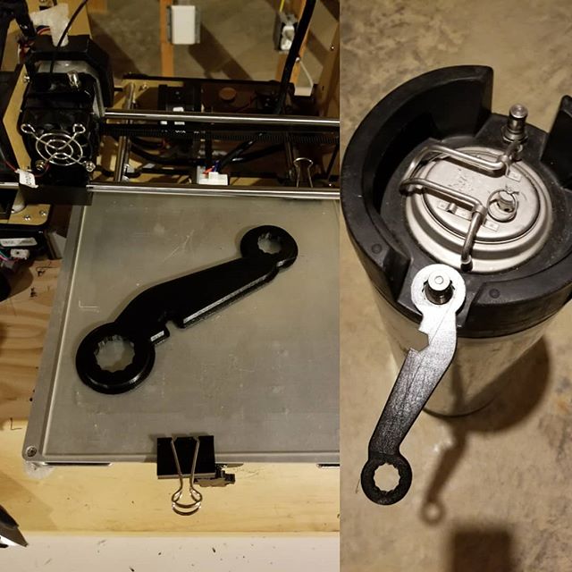 #3d printed keg wrench, and it works.