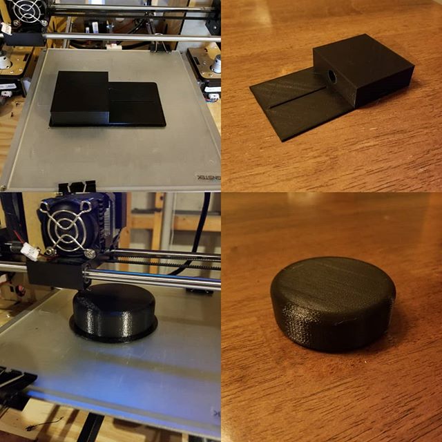More #3d printing. Top is a dowel jig and the bottom is a bench cookie.