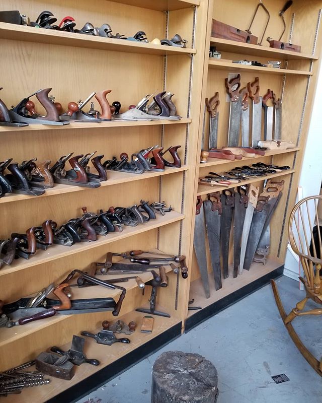 Some of the hand tools at the #greatlakeswoodworkingfestival
