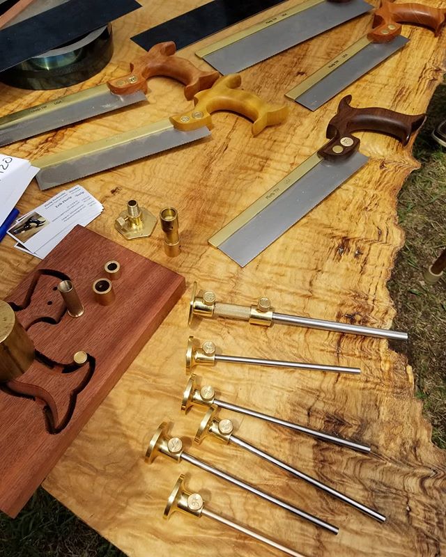 Today at the #greatlakeswoodworkingfestival I saw some of the beautiful craftsmanship from @floriptoolworks .  Erik spent a good amount of time talking about sharpening during his demonstration.
