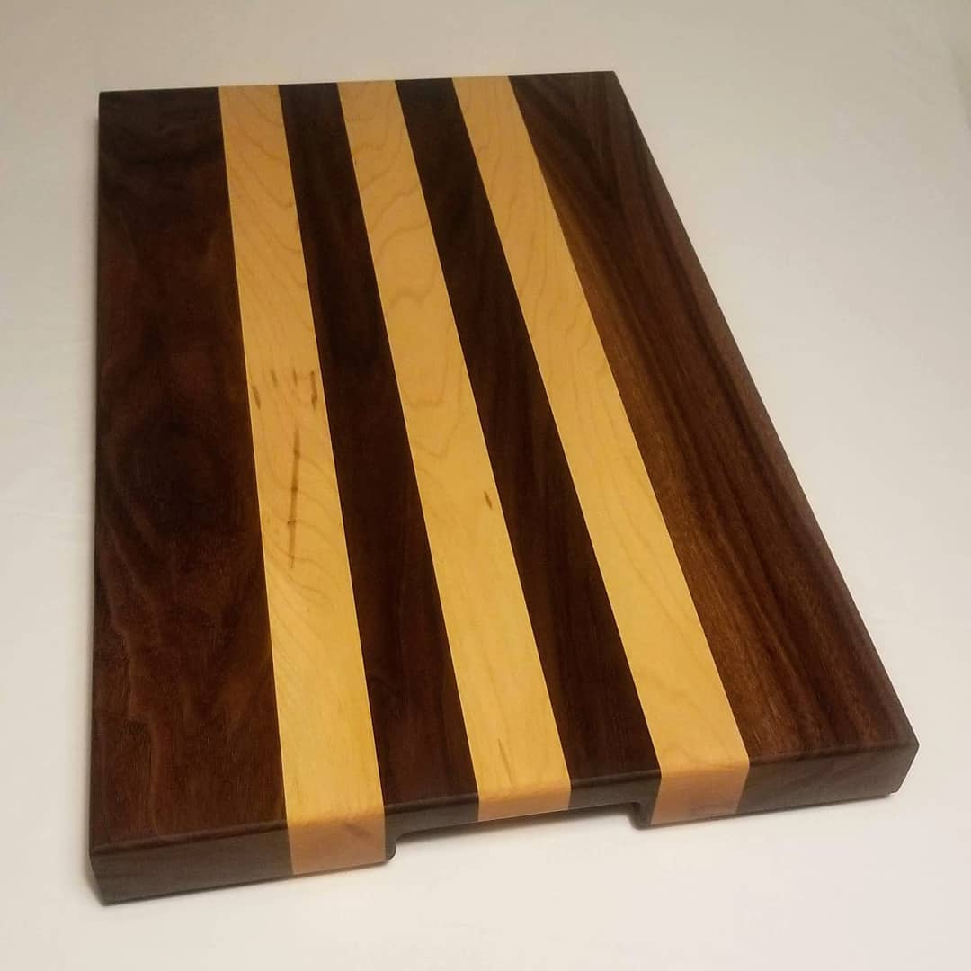 Check out our newest cutting board listing.  This one is a large walnut and maple striped board.  It could be yours by Thanksgiving if you order soon. https://etsy.me/2U53TpJ